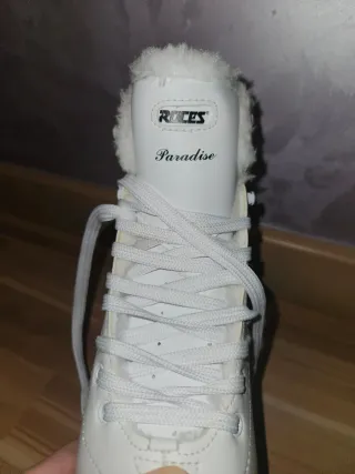 Patines de hielo blancos con forro
