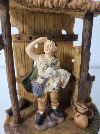 Pastor de Belén con oveja