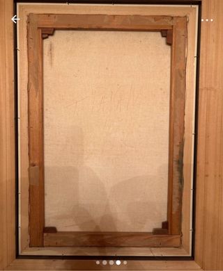 Dipinto olio su tela scena pastorale