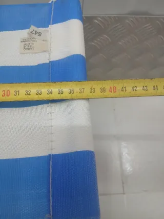 2 Sillas Plegables Rayas Azul Blanco
