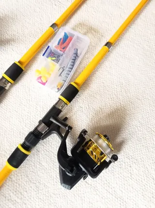 2 Cañas de Pescar 1.80m + Accesorios