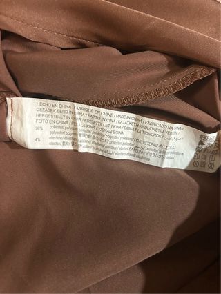 Vestido marrón tirantes Stradivarius