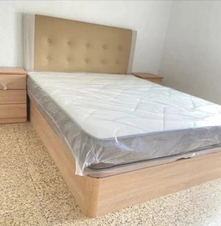 Cama Canapé Elegante con Colchón Viscoelástico