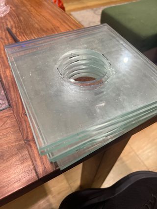Marcos para focos empotrables plata. Con cristal