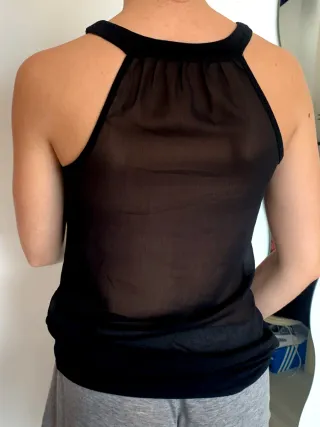 Blusa Vero Moda negra transparente