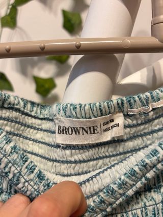 Falda pantalón azul celeste volantes