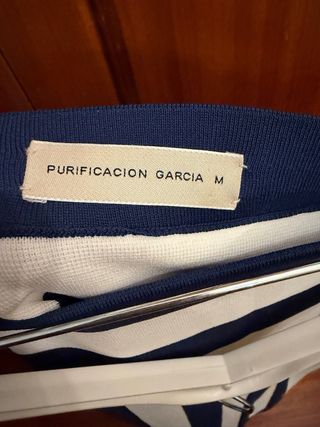 Falda Purificación García Rayas Azul/Blanco