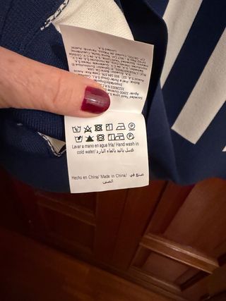 Falda Purificación García Rayas Azul/Blanco