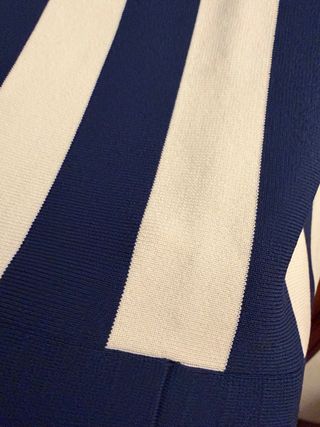 Falda Purificación García Rayas Azul/Blanco