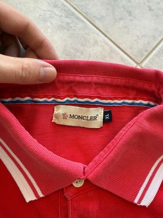 Polo Moncler Uomo XL Rosso vintage 90s 80s retro