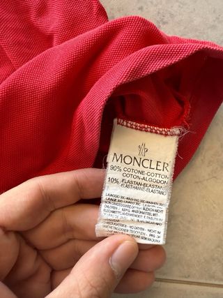 Polo Moncler Uomo XL Rosso vintage 90s 80s retro