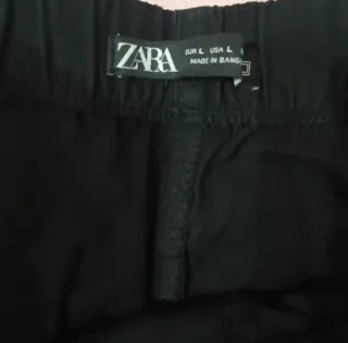 Pantalón cargo Zara Talla L Negro