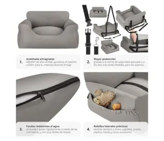 Asiento elevador para coche de perro