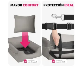 Asiento elevador para coche de perro