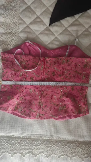 Vestido fiesta dos piezas rosa