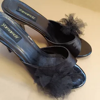 Yamamay Tacchi Neri con Fiocco Tulle Tg 38
