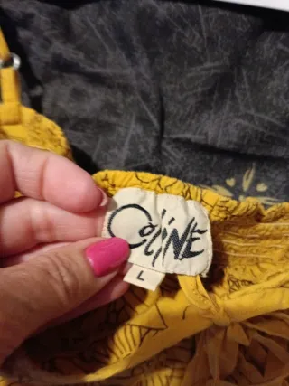 Vestido amarillo estampado