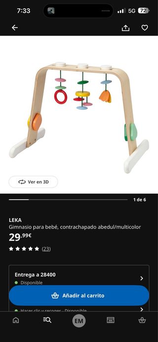Parque Gimnasio Bebé Madera Juguetes Colgantes