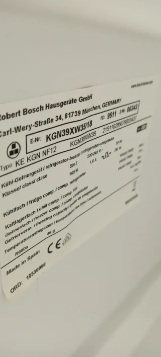 NEVERA COMBI BOSCH NO FROST ENERGÍA A++