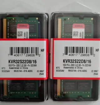 2x RAM DDR4 16Gb Kingston Sodimm DDR 4 16 Gb 3200