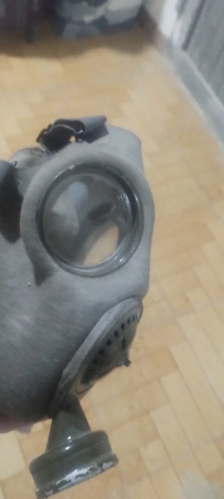 Máscara antigás con funda