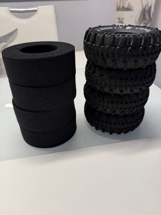 4 Ruedas Crawler 1/10 + 4 Insertos espuma