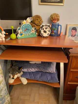Mesa infantil de madera bandeja extraible pc