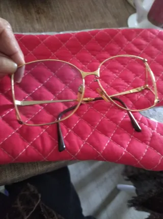 Montatura occhiali Gucci oro e marrone Originali