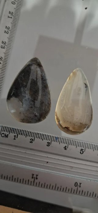 Gocce di agata naturale marrone/grigio