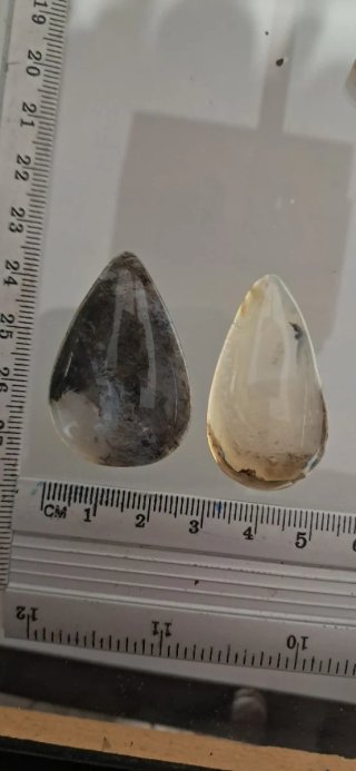 Gocce di agata naturale marrone/grigio