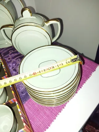Juego de té porcelana doradaTchecoslovaquie