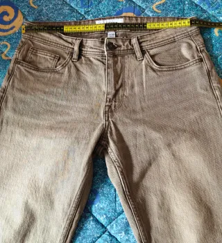 Pantalones Smog Denim Slim Fit Marrón Tierra Óxido