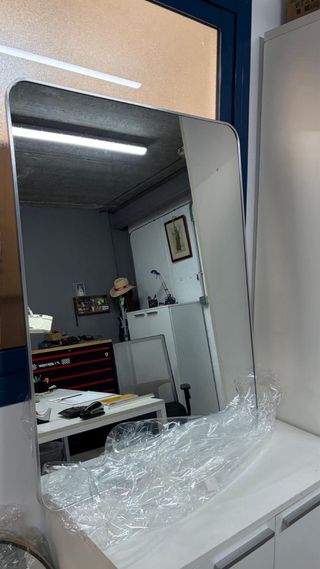 Espejo decorativo borde plata