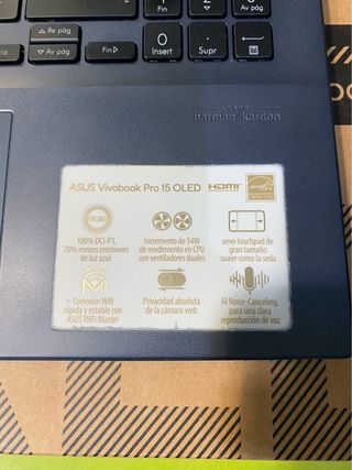 Portátil Asus Vivobook Pro 15 QLED Negro