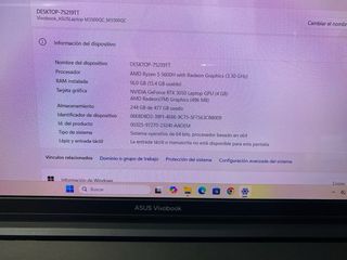 Portátil Asus Vivobook Pro 15 QLED Negro
