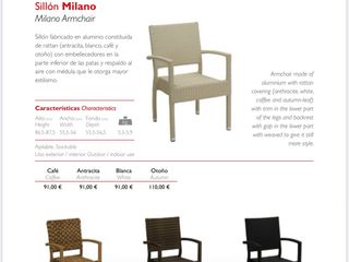 Sedie e tavoli in rattan bianco per esterni