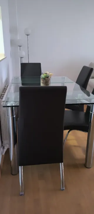Mesa Comedor Cristal Extensible