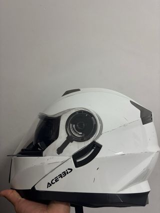 Casco de moto integral, Color Blanco “Talla S”