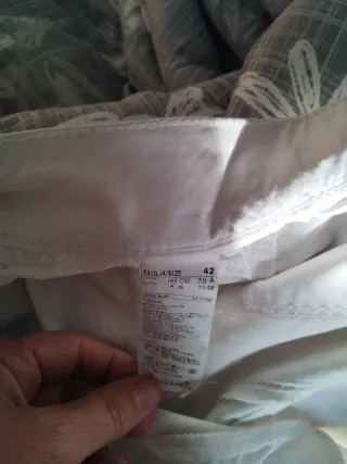 Pantalón blanco mujer Benetton