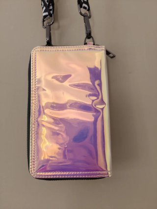 Mini borsa olografica con tracolla