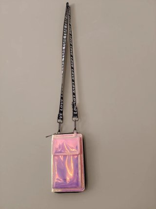 Mini borsa olografica con tracolla