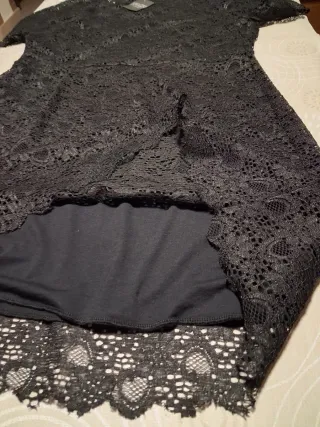 Abito pizzo nero taglia XL nuovo