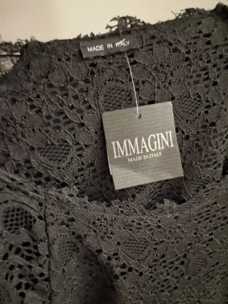 Abito pizzo nero taglia XL nuovo