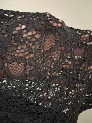 Abito pizzo nero taglia XL nuovo