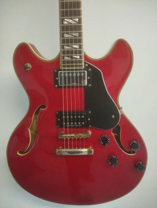 Guitarra Eléctrica Washburn Hollow Body Roja