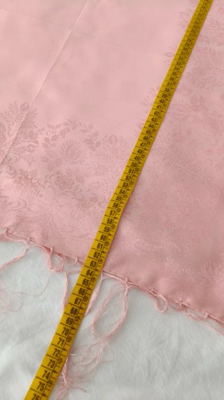 Sciarpa in Seta Rosa con Frange