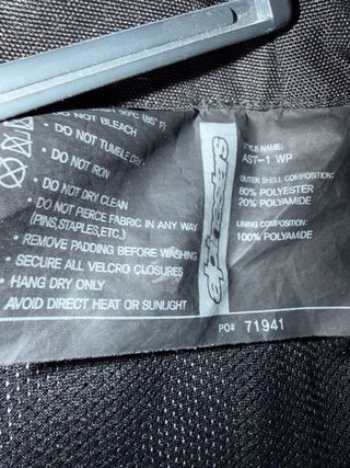 Pantalón Moto Alpinestars AST-1 WP Talla L