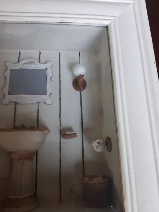 Cuadro Decorativo Baño Miniatura
