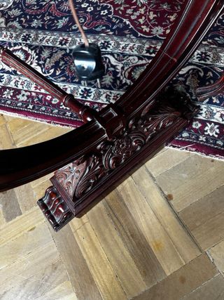 Escritorio madera y piel estilo clásico