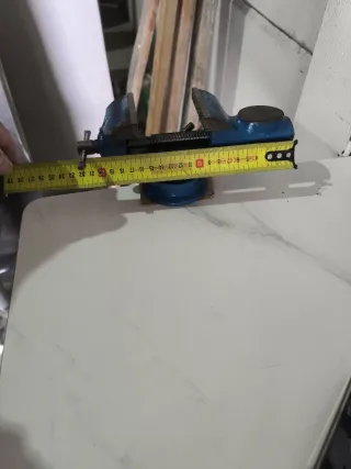 Torno de banco azul